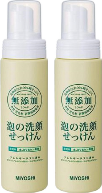 MIYOSHI 無添加 泡沫洗顏乳, 200ml, 2瓶