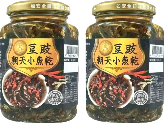 金太子 豆豉朝天小魚乾, 350g, 2罐