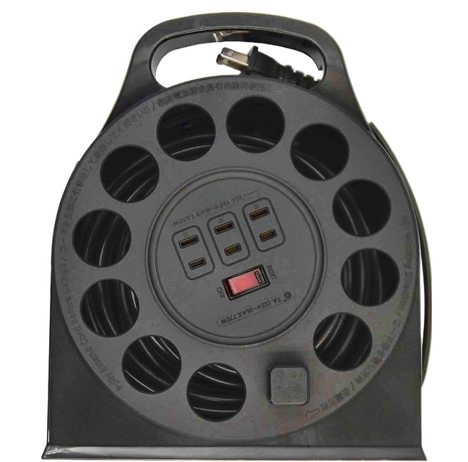 ADAMOUTDOOR 多用途輪座式延長線 ADPW-23115M, 黑色, 1個, 15m