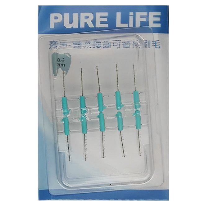 PuRE LiFE 寶淨 纖柔護齒可替換牙間刷毛 L13 PLT-12 V-12, 0.6mm, 10入, 1組