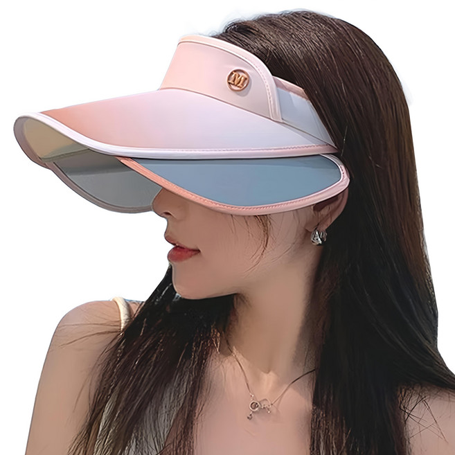 KissDiamond 時尚漸變伸縮帽檐遮陽帽 KDH-58793 頭圍約54~58cm 可調節頭圍 帽檐約10cm寬 橘色