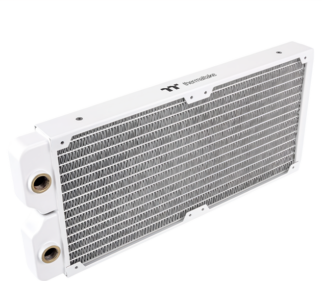 thermaltake 曜越 Pacific SR280 水冷銅冷排 厚度31mm 鰭片密度17, CL-W381-CU00WT-A, 白色, 1個