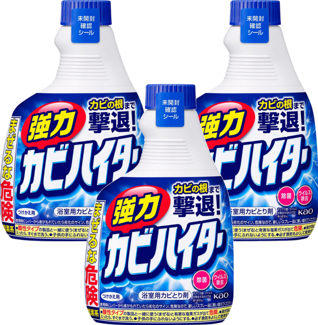 Kao 花王 Magiclean 魔術靈 浴室去霉清潔劑 更替瓶, 400ml, 3瓶