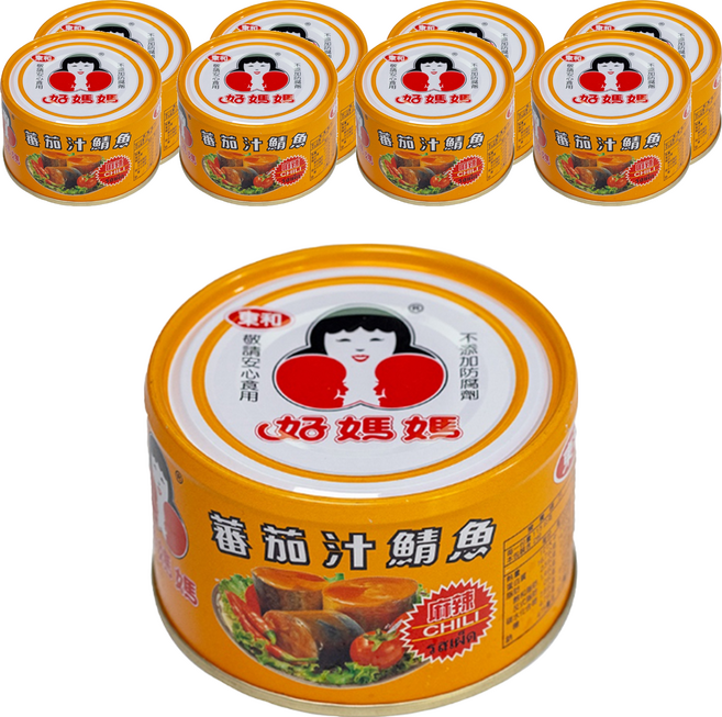 東和食品 How Mama 麻辣番茄汁鯖魚罐頭, 230g, 9罐