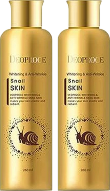 DEOPROCE 迪普詩 台灣公司貨 蝸牛柔白撫紋化妝水, 260ml, 2瓶