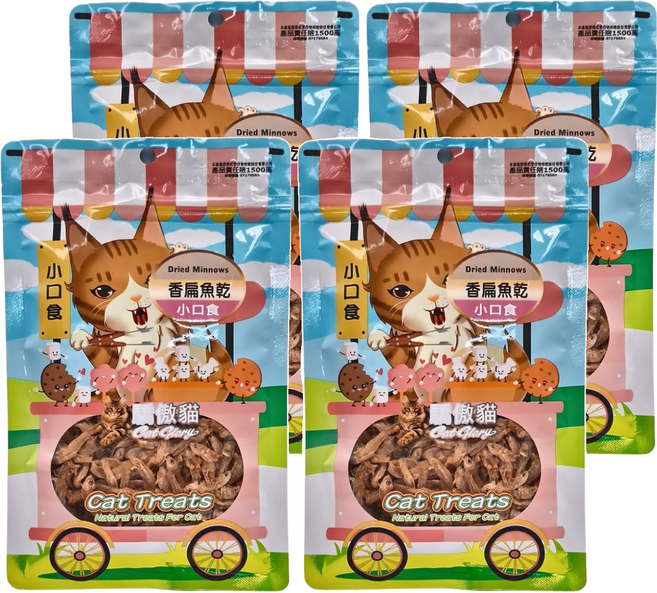 Cat Glory 驕傲貓 小口食 原肉零食, 香扁魚乾, 50g, 4包