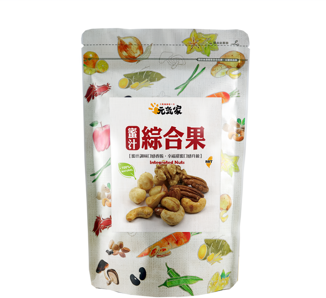 元氣家 蜜汁四大綜合堅果, 200g, 1包