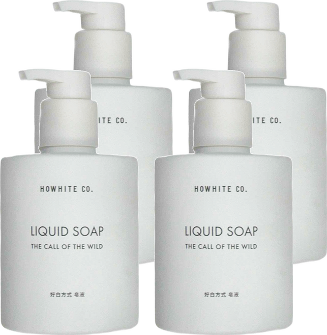 HOWHITE 好白方式 洗手沐浴香氛液體皂野性的呼喚, 500ml, 4瓶