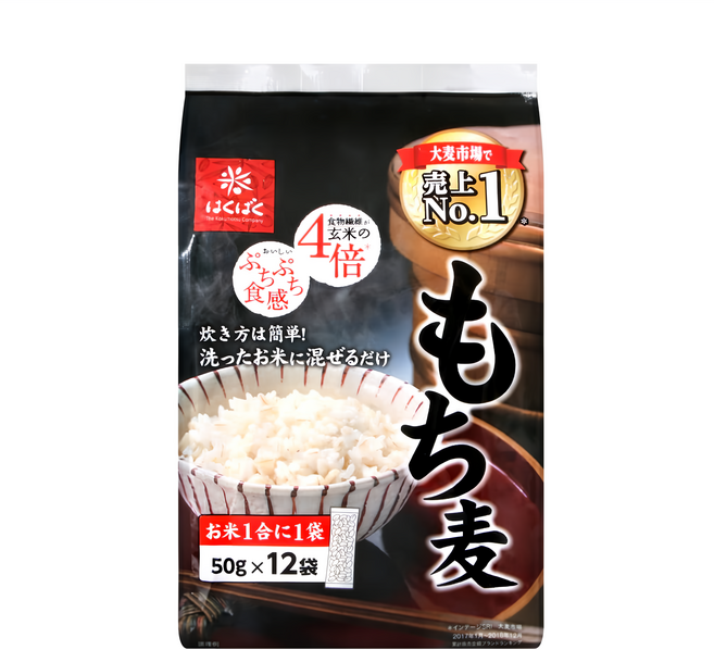 Hakubaku 黃金糯麥, 1袋, 600g
