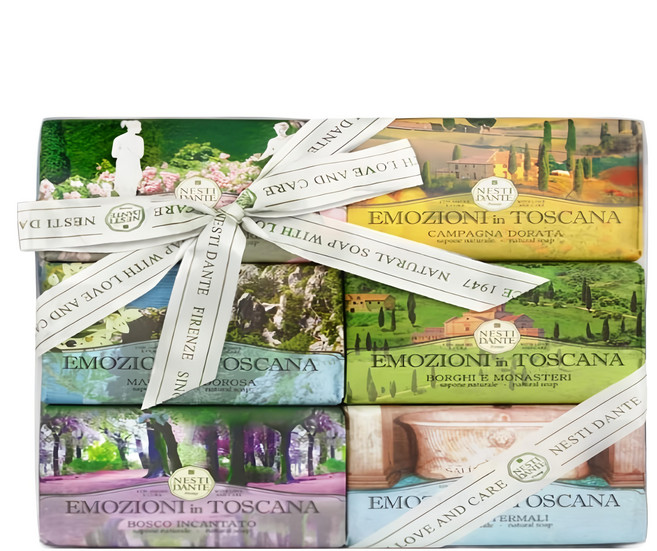 NESTI DANTE 義大利手工皂 托斯卡尼風情畫禮盒, 6個, 150g