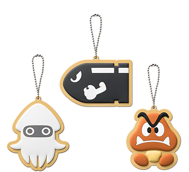 Nintendo 任天堂 超級瑪利歐 炮彈魷魷栗寶寶吊飾組