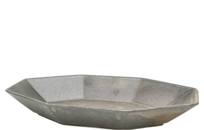 CHIPS mug. Ancient Pottery 古董風 八角長盤, 古銅色, 1個