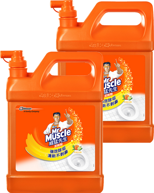 Mr Muscle 威猛先生 潔廁劑加崙桶 柑橘清香, 3.785L, 2桶