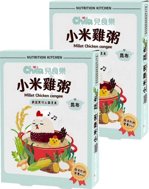 Chila 兒食樂 小米雞粥 昆布, 300g, 2盒