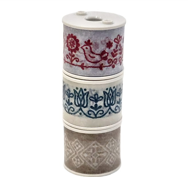 KOKUYO 國譽 Bobbin 紙膠帶 寬15mm x 長3m 3入組, 刺繡, 1組