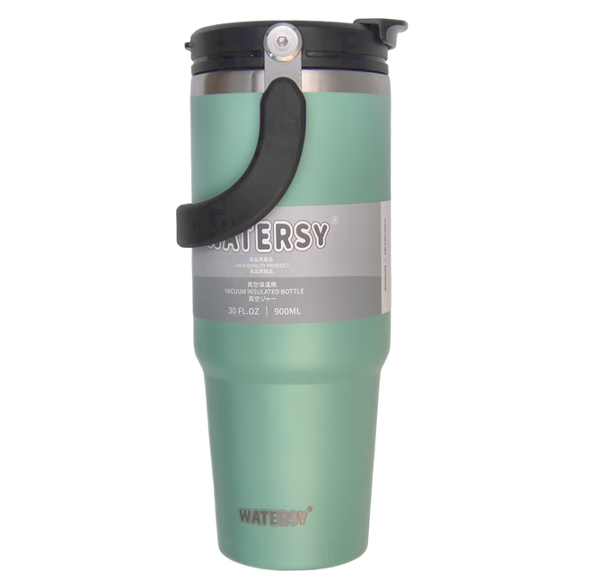 WATERSY 30手提雙飲冰霸杯, 顏色隨機, 900ml, 1個