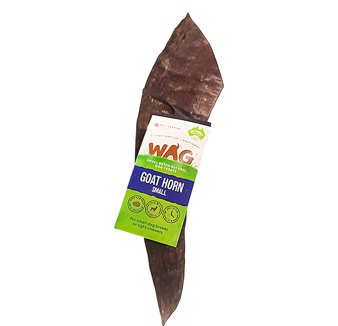 WAG 天然澳 磨牙零食 小 3個月以上中小型犬適用, 羊角, 55g, 1個