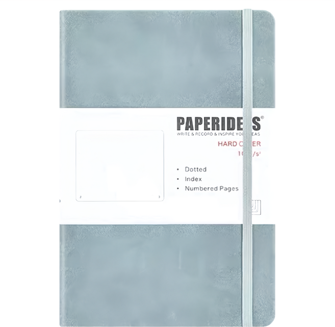 PAPERIDEAS A6硬皮筆記本 188頁 橫線, 霧藍色, 1本