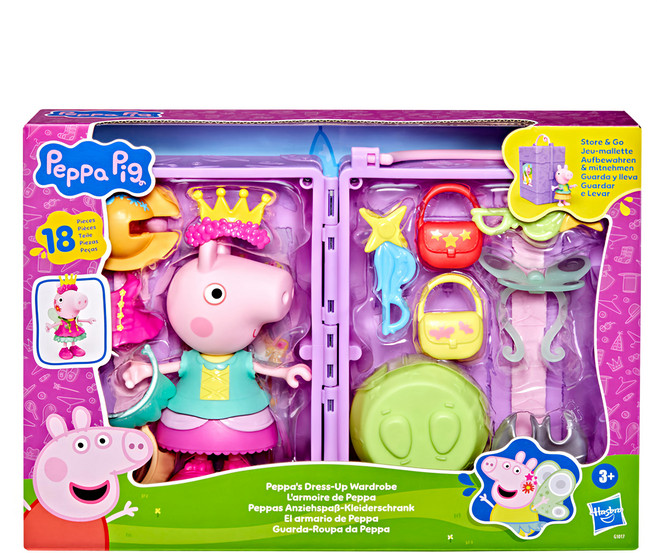 Peppa Pig 粉紅豬小妹 佩佩豬換裝衣櫥遊戲組, 1組, 混和顏色