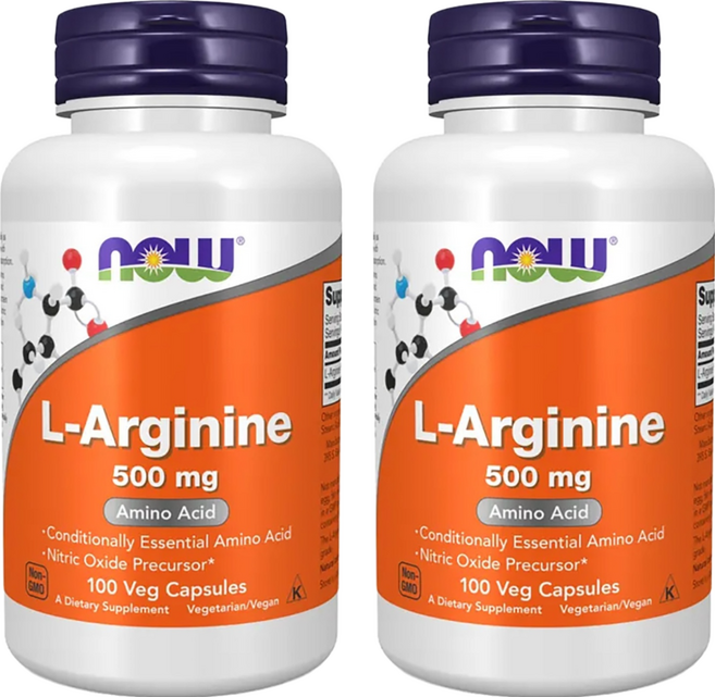 NOW Foods 左旋離胺酸膠囊 500mg, 100顆, 0.8g, 2罐