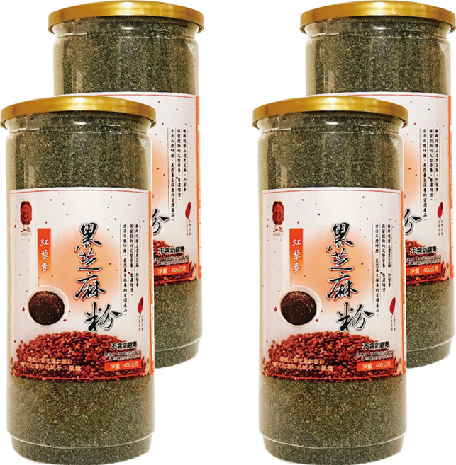 弘益 黑芝麻紅藜麥粉, 400g, 4罐
