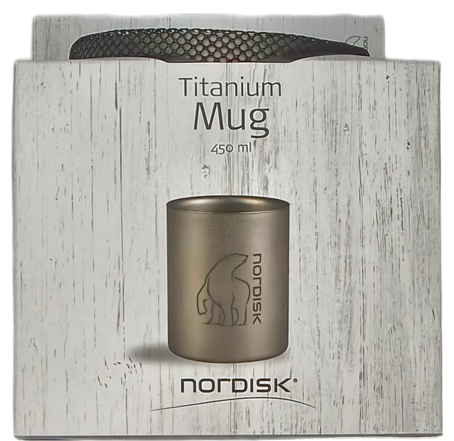 norDISK 雙層鈦杯 119011 10 x 8cm 110g 450ml, 鐵灰色, 1個