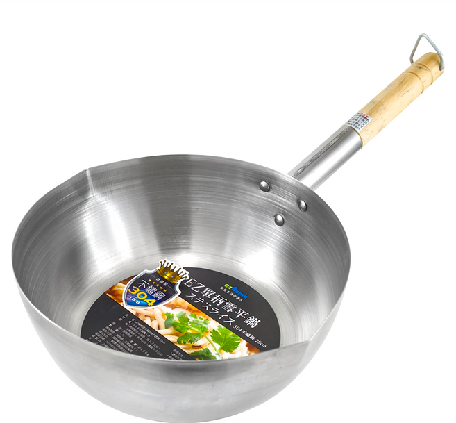 ezHome 家庭生活的達人 單柄雪平鍋304不銹鋼 406g, 20cm, 銀色, 1個