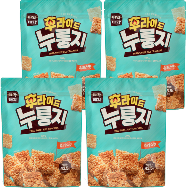 Tigak Taegak 鍋巴餅乾 吉拿棒口味, 200g, 4包