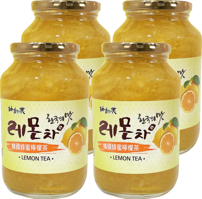 韓國蜂蜜檸檬茶, 1公斤, 1罐, 4罐