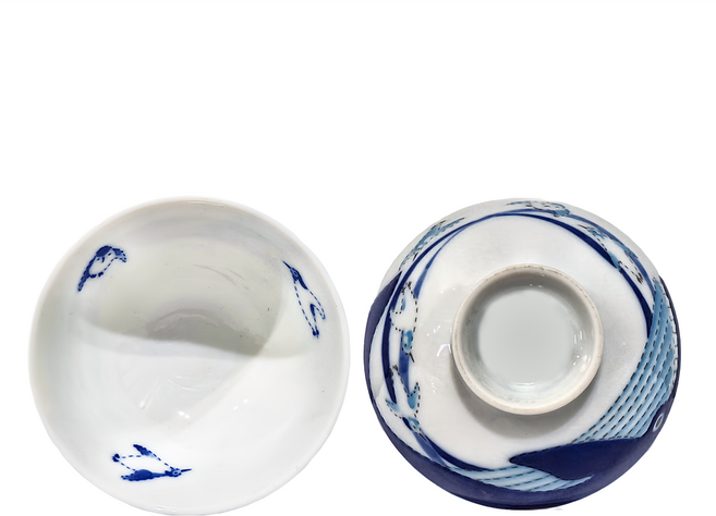 JUST HOME 日本製陶瓷飯碗4入組, 藍鯨, 1組