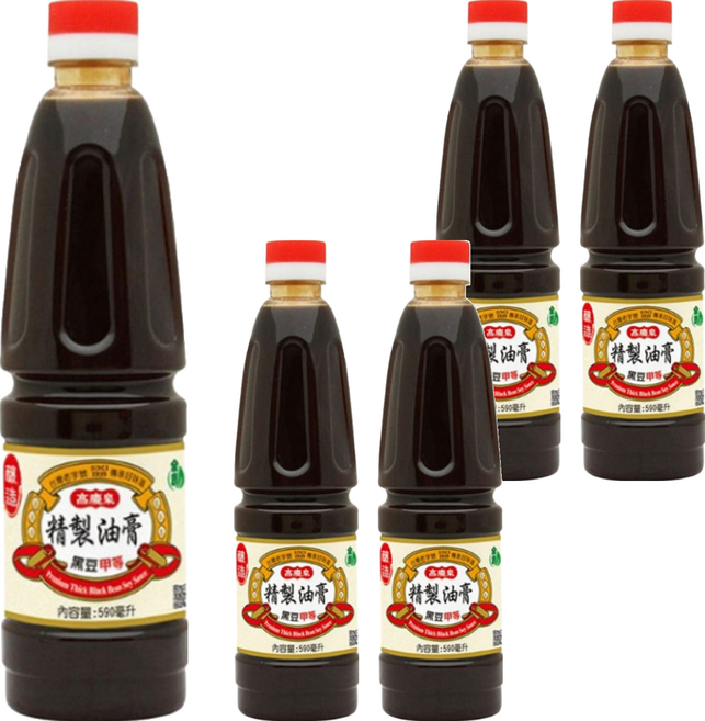 高慶泉 精製甲等黑豆油膏, 590ml, 5瓶