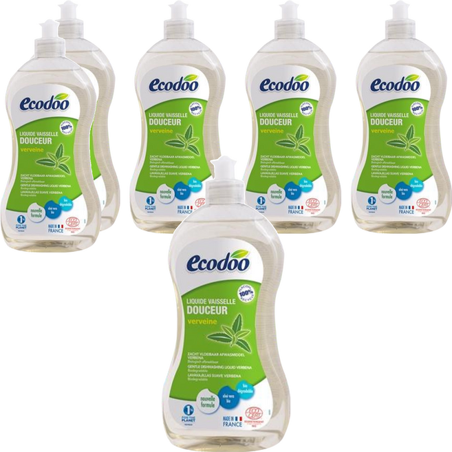 ecodoo 蘆薈馬鞭草環保洗碗精, 6瓶, 500ml