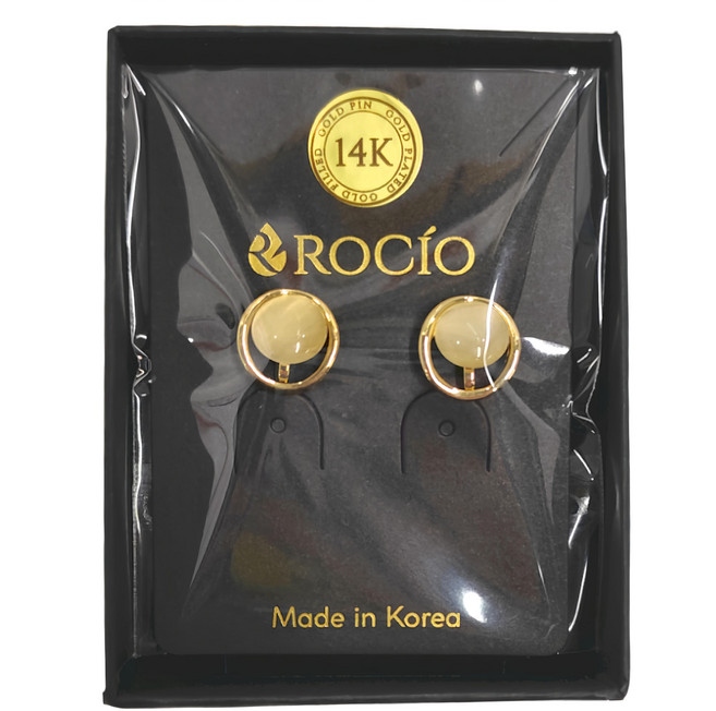ROCiO 無耳洞耳夾式耳環頂級CZ鑽淡水珍珠鍍14K金 50g