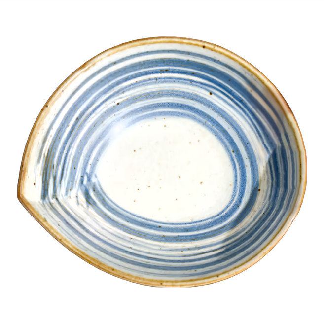 佐和陶瓷 水滴向付 Set 日本製 陶瓷碗 340mL, 吳須, 1個
