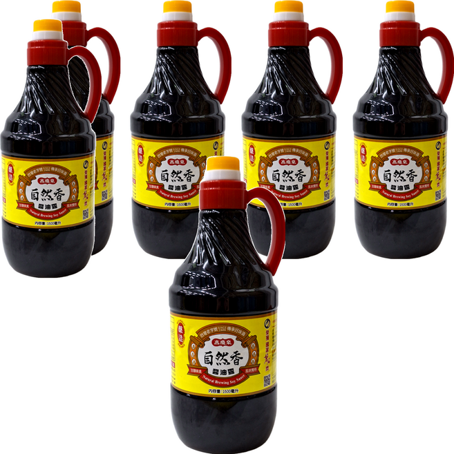 高慶泉 自然香醬油露 釀造醬油, 1.6L, 6瓶