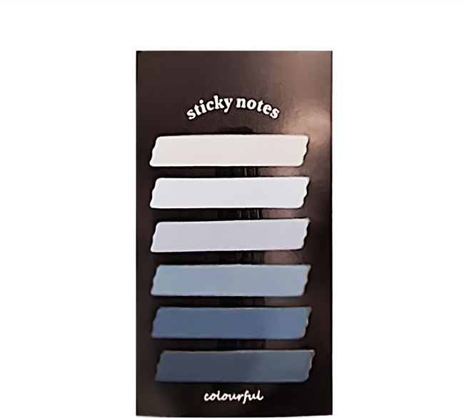 莫蘭迪索引貼 sticky notes, 藍色, 10個, 1包