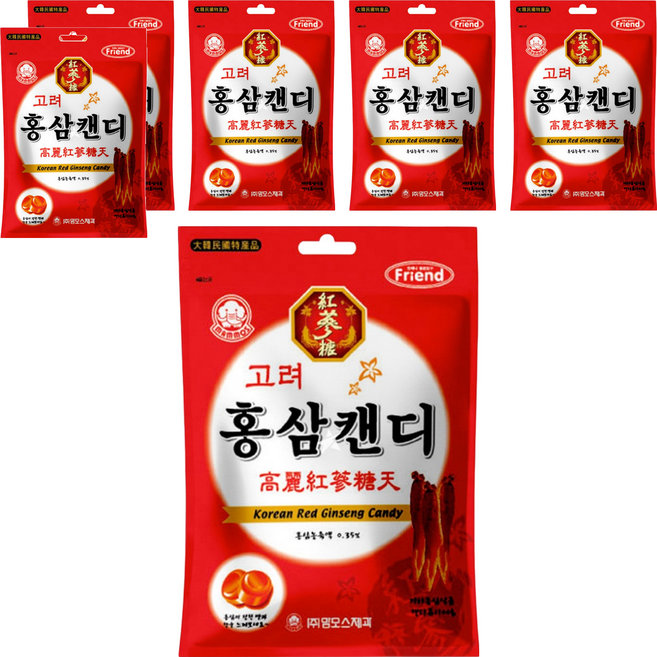 mAmmos 紅蔘糖, 80g, 6袋