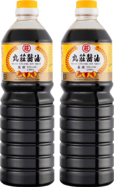 丸莊醬油 黃標調合醬油, 1L, 2瓶