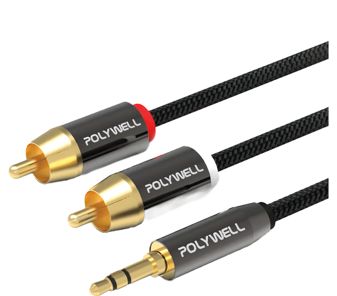 POLYWELL 寶利威爾 三極 影音線 3.5mm, PW15-W52-B023, 1條