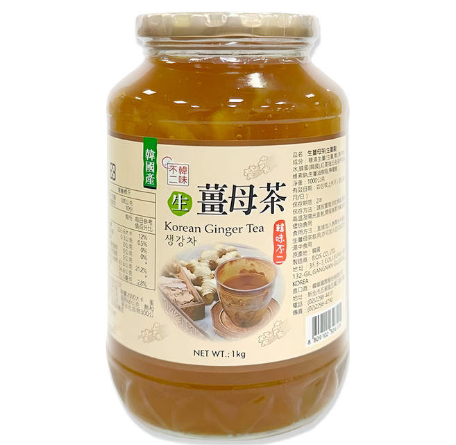 韓味不二 生薑母茶, 1kg, 1入, 1罐
