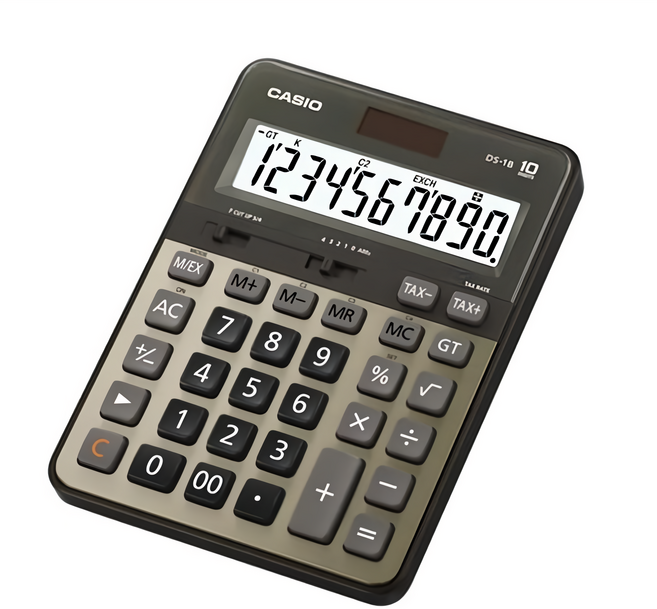 CASIO 卡西歐 10位數頂級桌上型計算機, 古銅金色, 1個