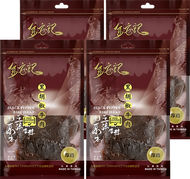 金安記 黑胡椒牛肉乾, 45g, 4包