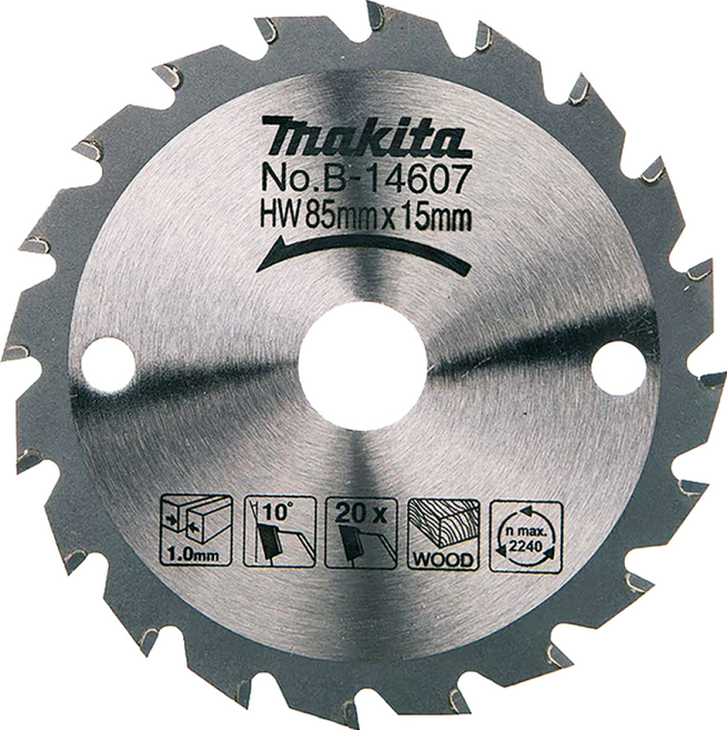 Makita 牧田 台灣公司貨 鎢鋼鋸片 B-14607 85mm x 20P, 1個
