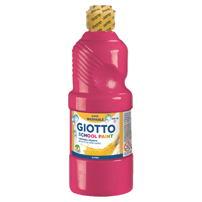 GIOTTO 可洗式兒童顏料 色彩鮮豔 激發創意 可混合顏色, 500ml, 1色