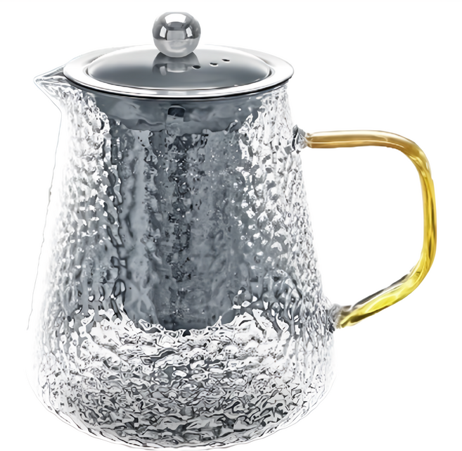 milomix 美樂美事 玻璃茶壺, 錘紋 透明, 1個, 900ml