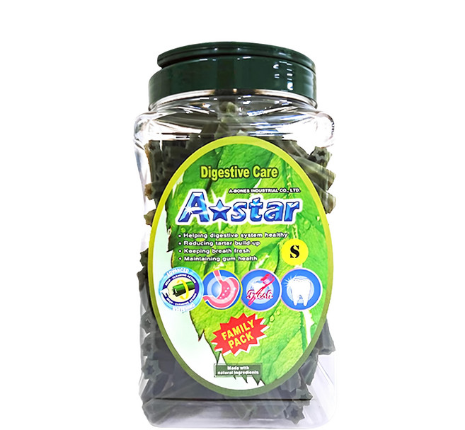 A star 空心六星棒 健胃整腸 S, 植物蛋白, 1.1kg, 1桶