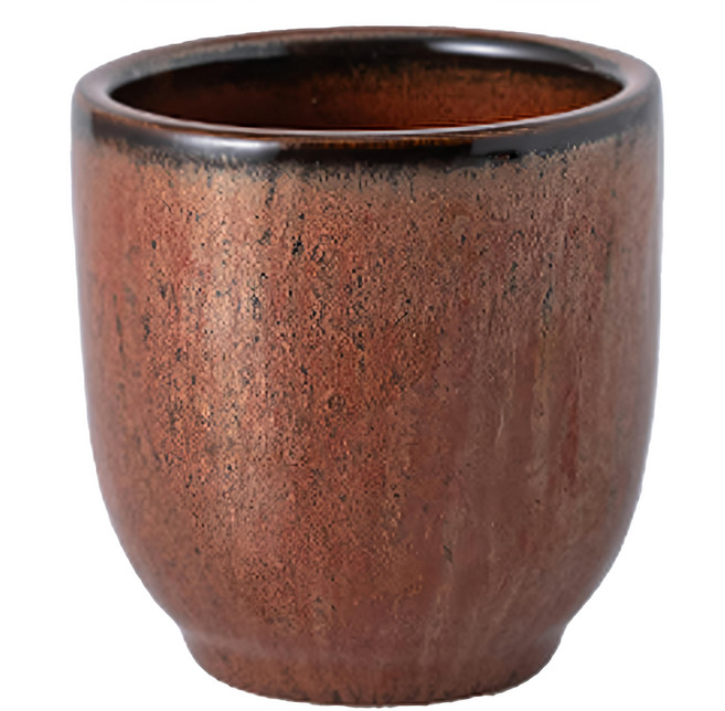 WANDU 瓦讀 日式日蝕陶瓷湯吞杯, 咖啡色, 1個