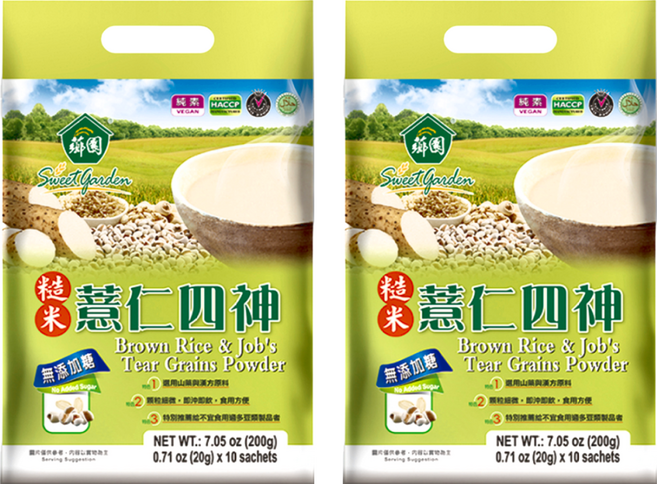 薌園 糙米薏仁四神, 200g, 2袋