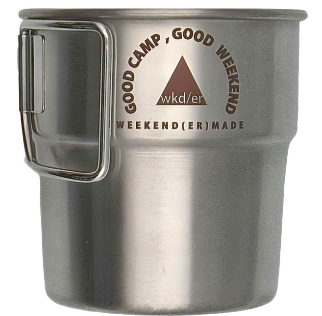 WEEKEND ER 不銹鋼堆疊馬克杯 銀色 8.2 x 7.7 x 7.7cm 1個