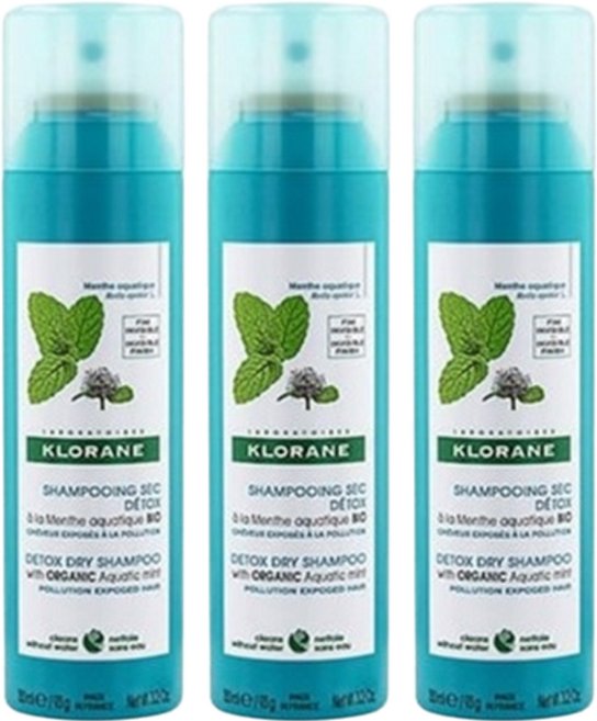 KLORANE 蔻蘿蘭 涼感淨化乾洗髮噴霧, 150ml, 3瓶